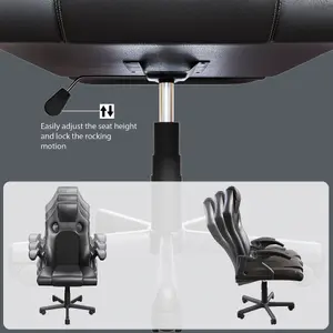 Vida Designs Coma Racing Gaming Chair, Black