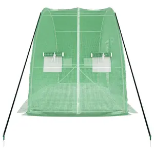 Berkfield Greenhouse with Steel Frame Green 12 m2 6x2x2.85 m