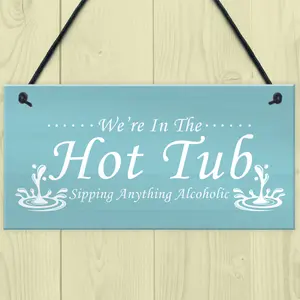 Red Ocean Funny Hot Tub Accessories Home Decor Garden Hot Tub Signs Novelty Gifts