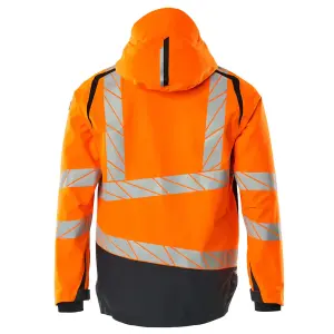 Mascot Accelerate Safe Lightweight Lined Outer Shell Jacket (Hi-Vis Orange/Dark Navy)  (XXXXX Large)