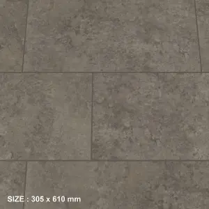 Dark Grey Parquet Effect Anti-Slip Luxury Vinyl Tile For Commercial, Office, Shop, Home, 2.5mm Thick LVT, Covers 3.340m² Per Pack