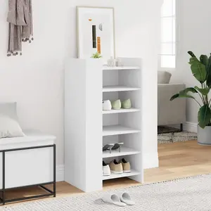 Berkfield Shoe Cabinet White 52x37.5x100 cm Engineered Wood