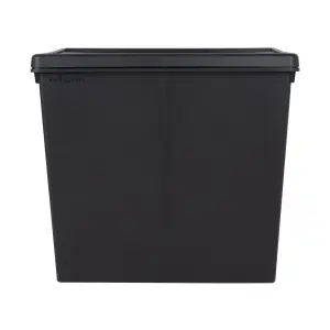 1 x Wham Bam 154L Stackable Recycled Plastic Storage Box & Lid Black