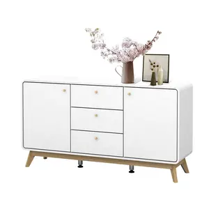 Justine 140Cm Wide 3 Drawer Sideboard White