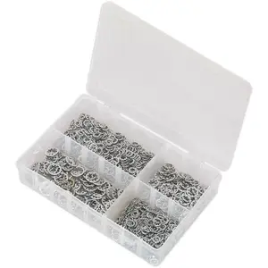 1000 Piece Internal Serrated Lock Washer Assortment - M5 to M10 - Storage Box