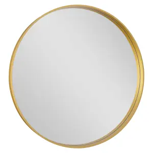 GoodHome Tisa Gold effect Round Wall-mounted Bathroom Mirror (H)60cm (W)60cm