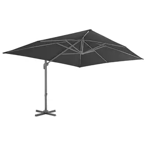 Berkfield Outdoor Umbrella with Portable Base Anthracite