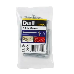 Diall Galvanised Masonry nail (L)50mm (Dia)3.4mm 125g