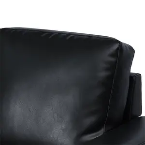 Baltic Faux Leather 2 Seater Sofa In Black