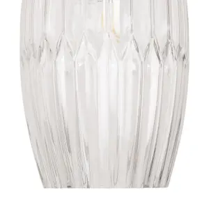 First Choice Lighting Facet Chrome with Clear Faceted Glass Pendant Shade