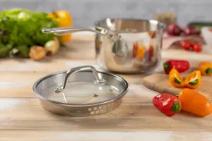 Kuhn Rikon Allround Plus Stainless Steel Saucepan with Draining Lid, 20cm/3.7L