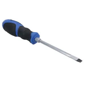 Slotted Flat Headed Screwdriver SL5.5 5.5mm x 100mm Magnetic Tip Rubber Grip