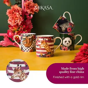 Mikasa Wild At Heart Giraffe Print 280ml Mug