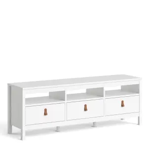 Barcelona Tv-unit 3 drawers in White