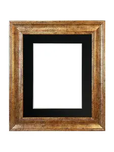 Scandi Gold Frame with Black Mount  for Image Size 24 x 16 Inch