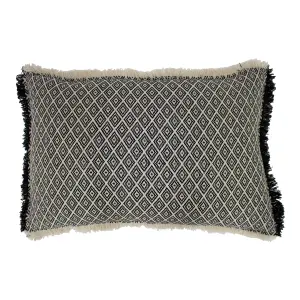 Paoletti Tangier Rectangular Fringed Feather Filled Cushion