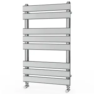 Rinse Flat Panel Chrome Towel Radiator Bathroom Heated Towel Rail 800x500mm