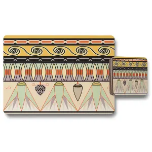 Egyptian pattern (Placemat & Coaster Set) / Default Title