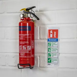 Sealey Safe Conditions Sign Powder Fire Extinguisher Self-Adhesive x10 SS52V10