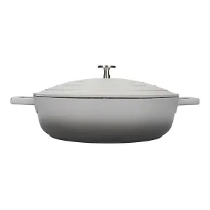 MasterClass Cast Aluminium 28cm Shallow Casserole Dish, Grey Ombre