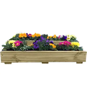 60 Tier Wooden Planter Ruby Multi-Level Garden Plant Box for Flowers & Strawberries