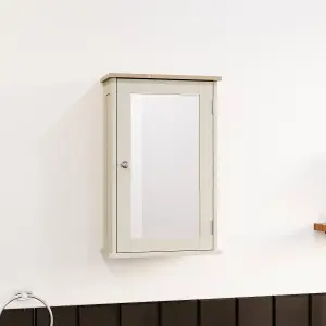 Bath Vida Priano Grey 1 Door Mirrored Bathroom Wall Cabinet