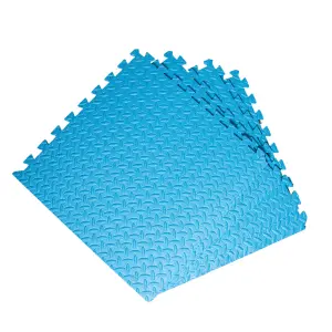 Samuel Alexander Blue 32 Piece EVA Foam Floor Protective Tiles, Mats 60x60cm Each