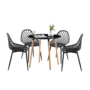 Emila 4 - Person Dining Set Black / Black