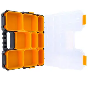 TOUGH MASTER Small Parts Carry Case / Organizer Light Stackable 9 Compartments