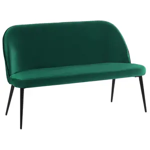 2 Seater Velvet Kitchen Sofa Green OSBY