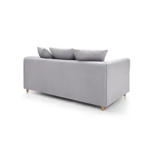 Chicago Velvet 2 Seater Sofa in Light Grey