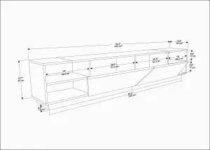 Decorotika Rhodes TV Stand TV Unit for TV's up to 106 inch