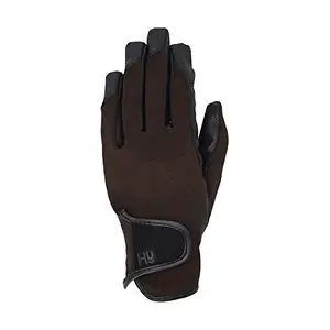 Hy5 Adults Burnham Pro Riding Gloves Brown (XS)