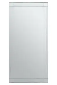 Interiors by Premier Sana Rectangular Wall Mirror with Linear Detail