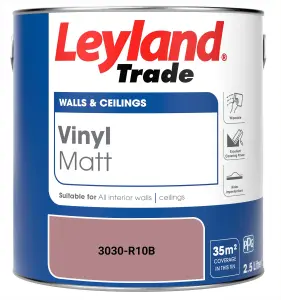 Leyland Trade Vinyl Matt Walls & Ceilings Emulsion Paint (3030-R10B) 2.5L