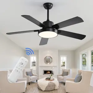 Arvine 5 - Blade LED Ceiling Fan with Remote Control and Light Kit