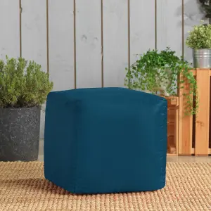 Veeva Outdoor Bean Cube Teal Green Bean Bag Pouffe