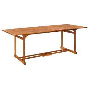 Berkfield Garden Dining Table 220x90x75 cm Solid Acacia Wood