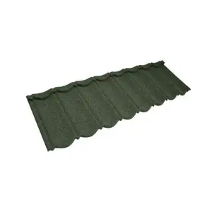 PACK OF 15 (Total 15 Units) - .450mm Thick Traditional Pantile Metal Roof Tile - Green - 370mm (L) x 1330mm (W)