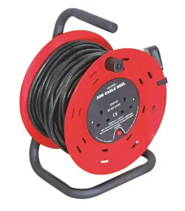 Extension Lead Reel 2 Gang 30M With Stand