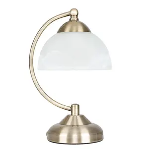 Woodside Metal Arched Lamp Antique Brass