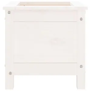 Berkfield Garden Planter White 40x40x39 cm Solid Wood Pine