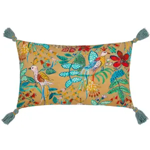 Wylder Orilla Floral Tasselled Feather Rich Cushion