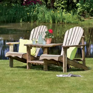 Zest Lily Wooden Relax Double Seat Garden Double Chair Bench