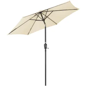 2.4m Crank and Tilt Parasol - Cream