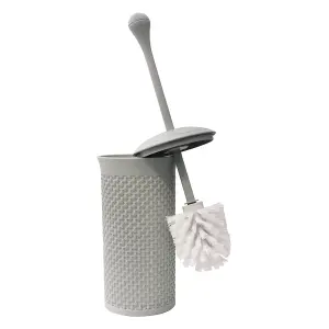 JVL Droplette Design Plastic Toilet Brush, One Size, Grey