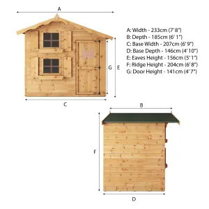 Mercia 7x5 ft Snowdrop European softwood Playhouse - Assembly required