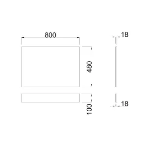 SunDaze Bath Panel Bathroom Moisture Resistant Wood MDF End Bath Panels Gloss Grey 800mm