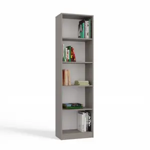 Albee Bookcase Clay / (5 Shelves) 182cm H x 50cm W x 30cm D