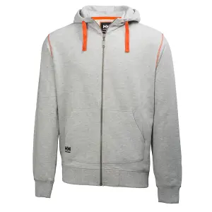 Helly Hansen Workwear Oxford Zip Hoodie (Grey)  (Small)